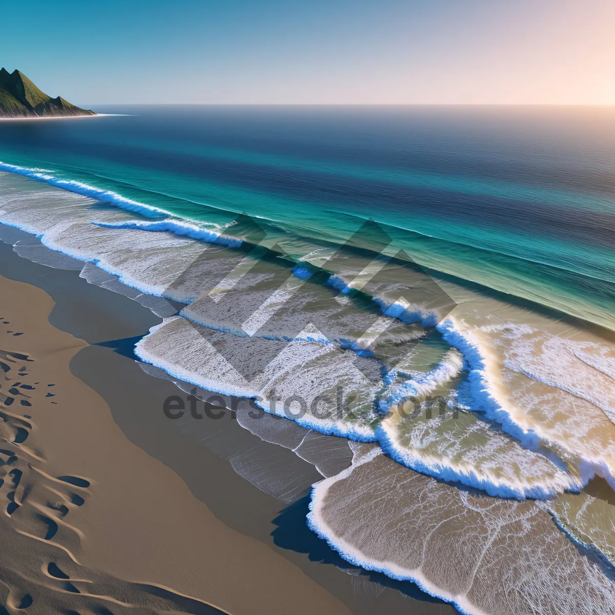 Picture of Serenity by the Sea: Turquoise Paradise Sunset