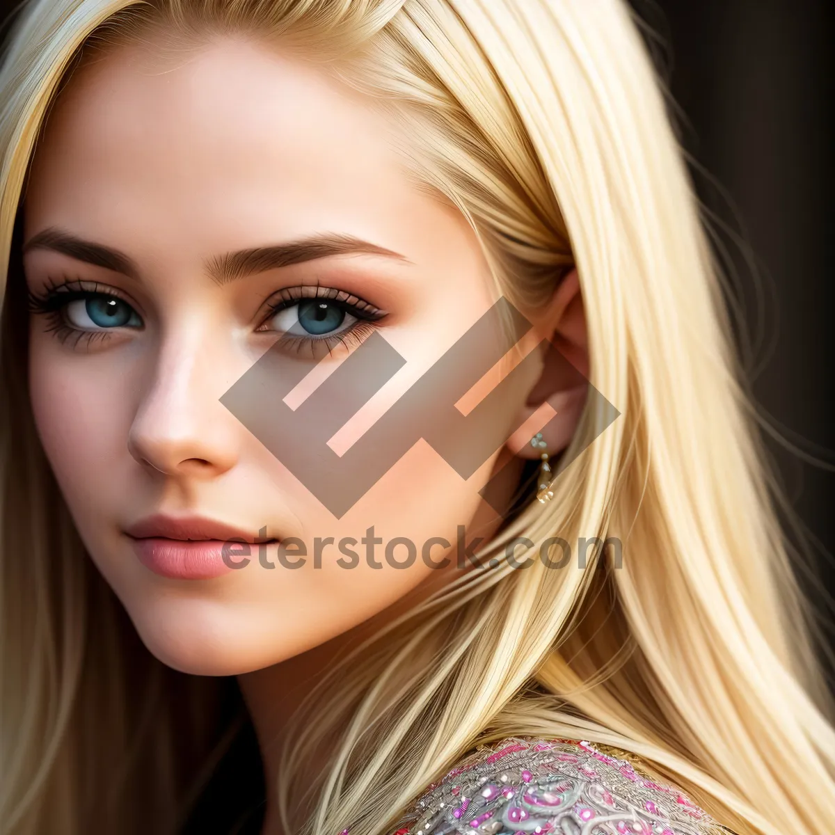 Picture of Beautiful Blond Model with Stunning Smile and Stylish Fashion