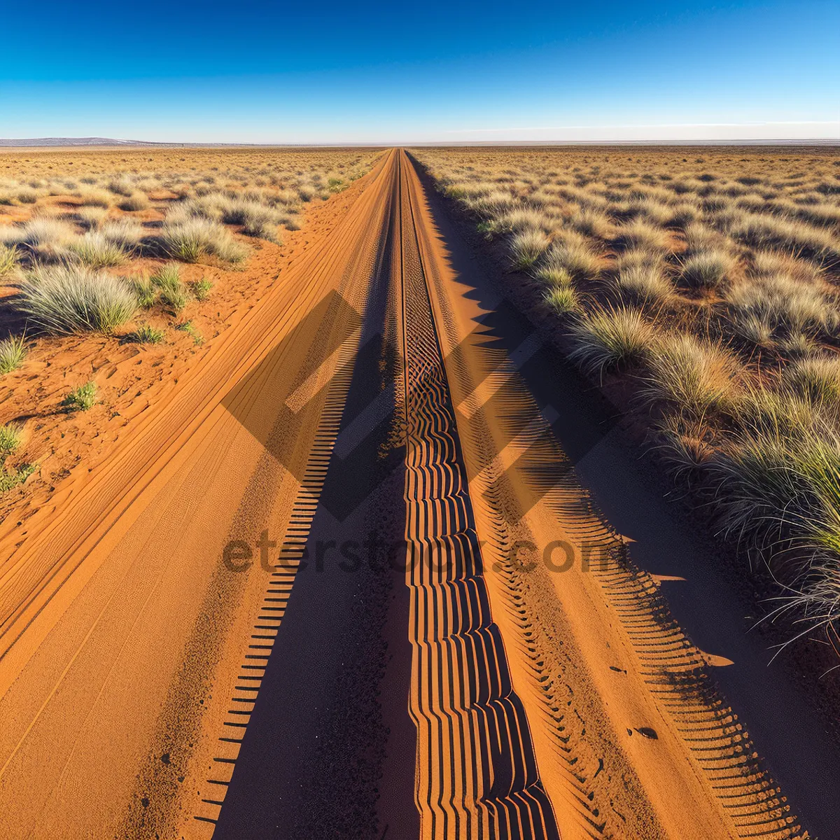 Picture of Scenic Road Through Desert Landscape
