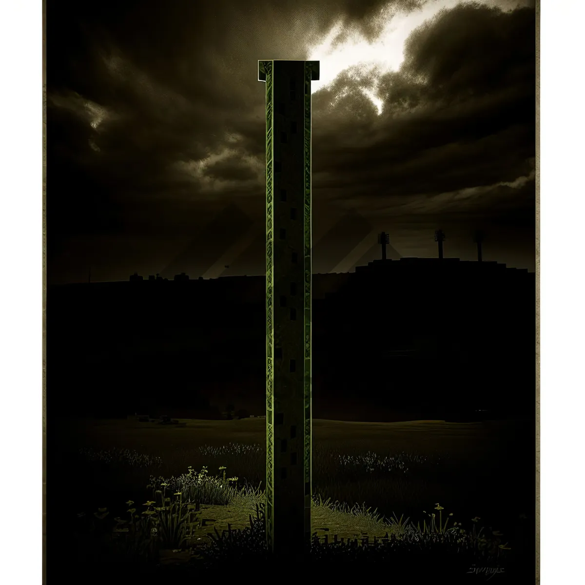 Picture of Sunset Guillotine: Sky Embraces Instrument of Execution