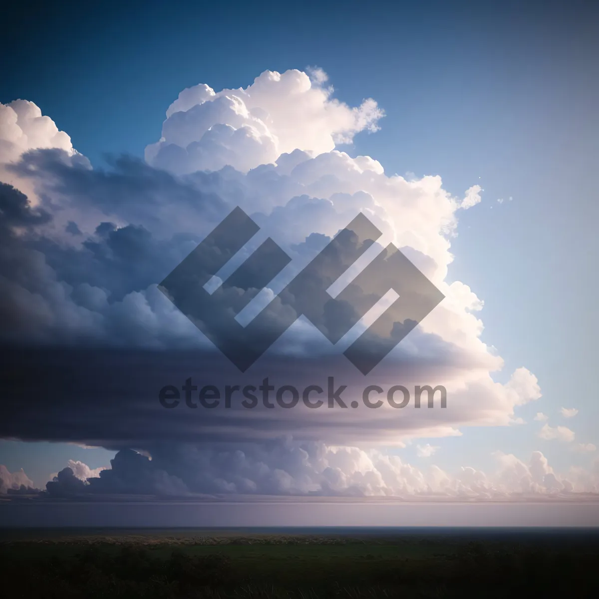 Picture of Vibrant Skies: Majestic Cloudscape with Sunlit Mountains