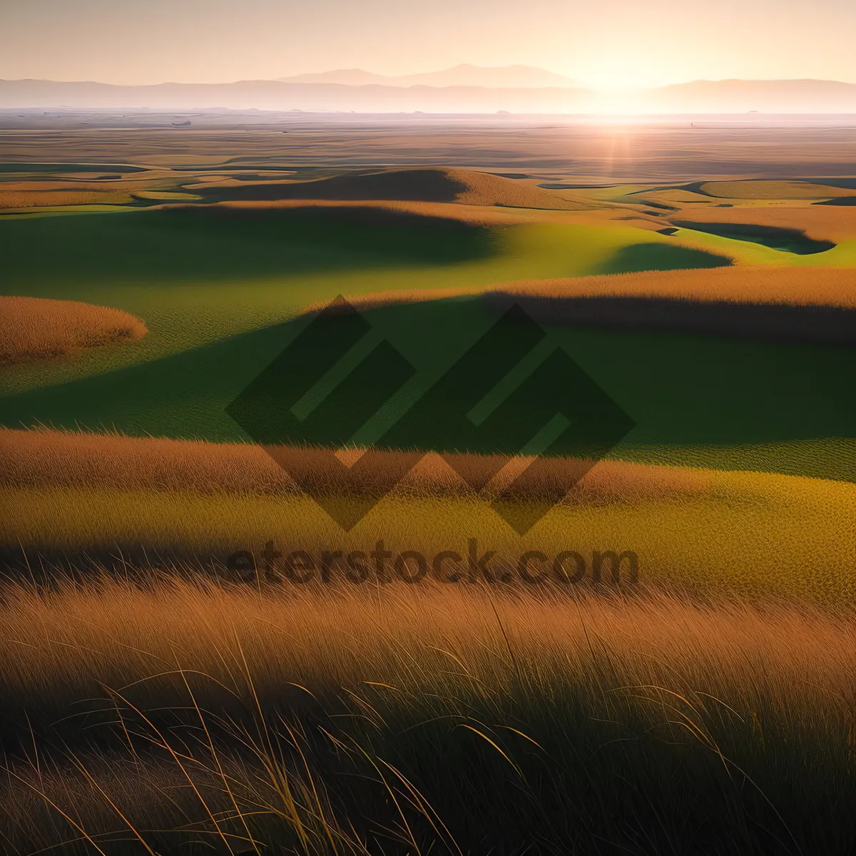 Picture of Golden Horizon: Dusk over the Sandy Beach