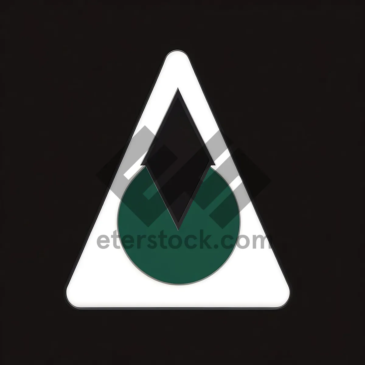 Picture of Triangle Glass Caution Sign Icon