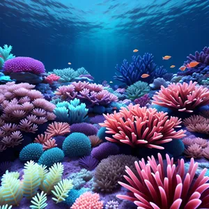 Colorful Underwater Coral Reef Life in the Sunlight
