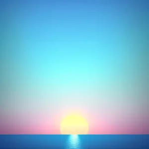 Glowing Summer Sunset Landscape