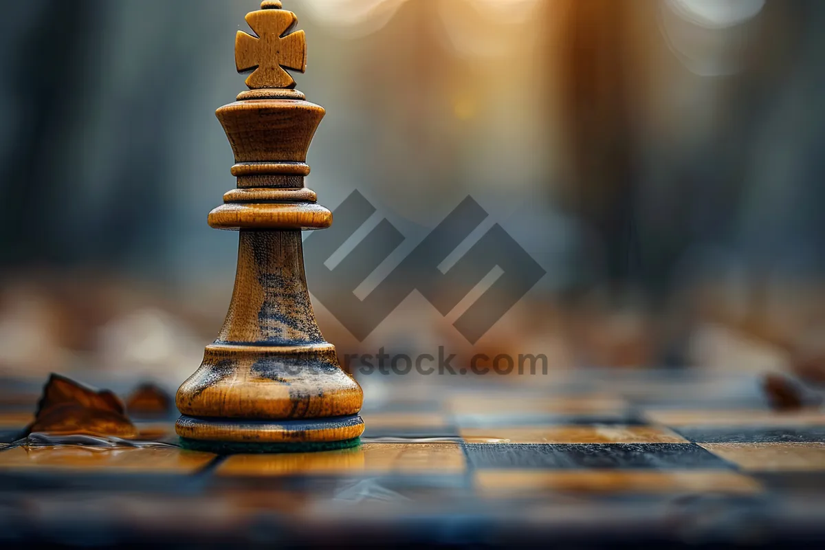 Picture of Strategy chess game board with black pieces.