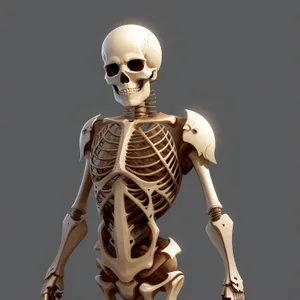 3D Skull Sculpture: Terrifying Skeletal Anatomy