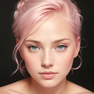 Blonde Fashion Model with Attractive Haircut