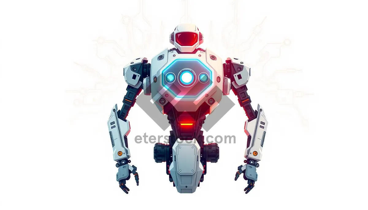 Picture of Futuristic 3D Cartoon Man Automaton Render