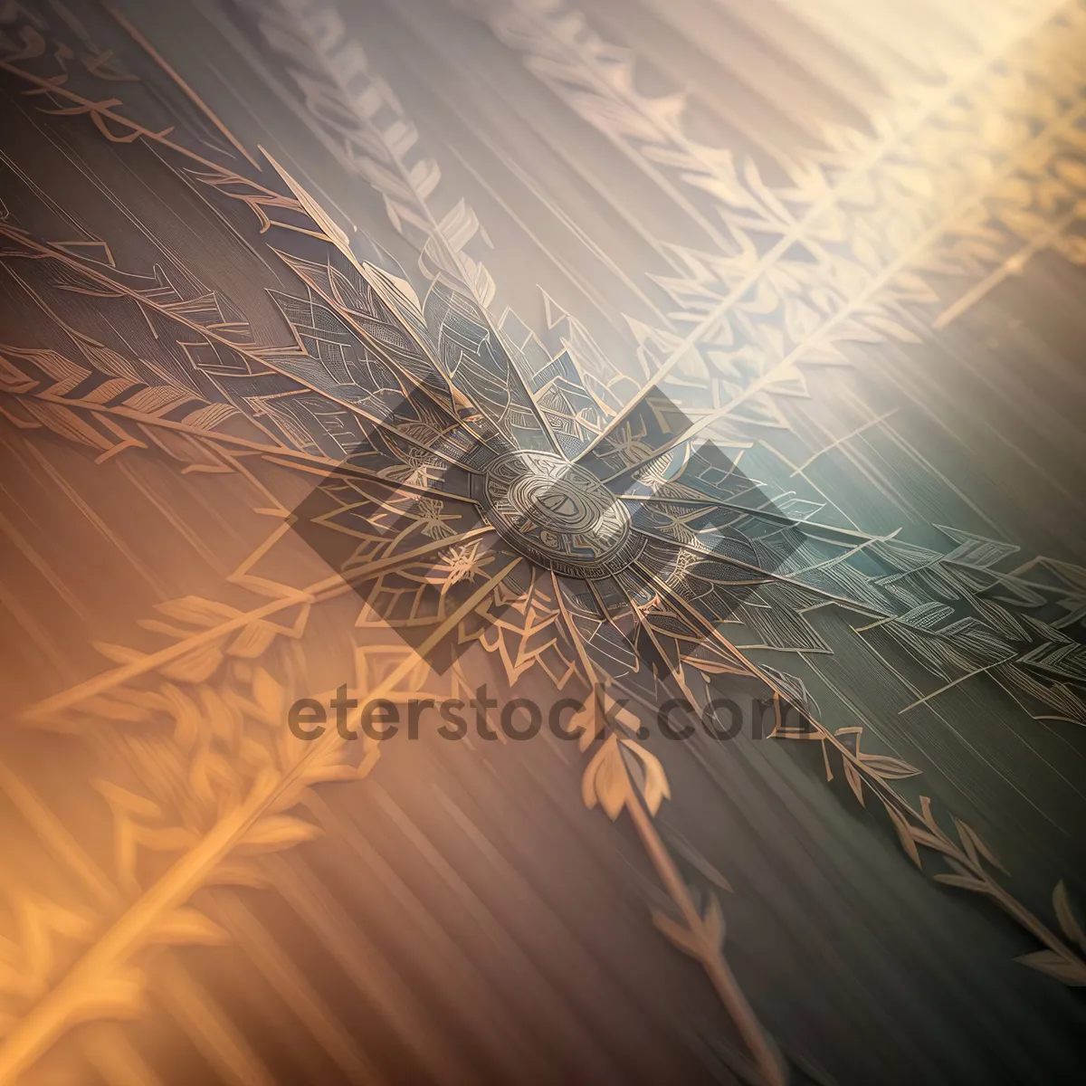 Picture of Abstract Fractal Light - Futuristic Patterned Wallpaper