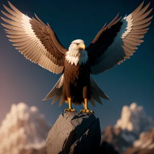 Majestic Sky Hunter: Bald Eagle in Flight