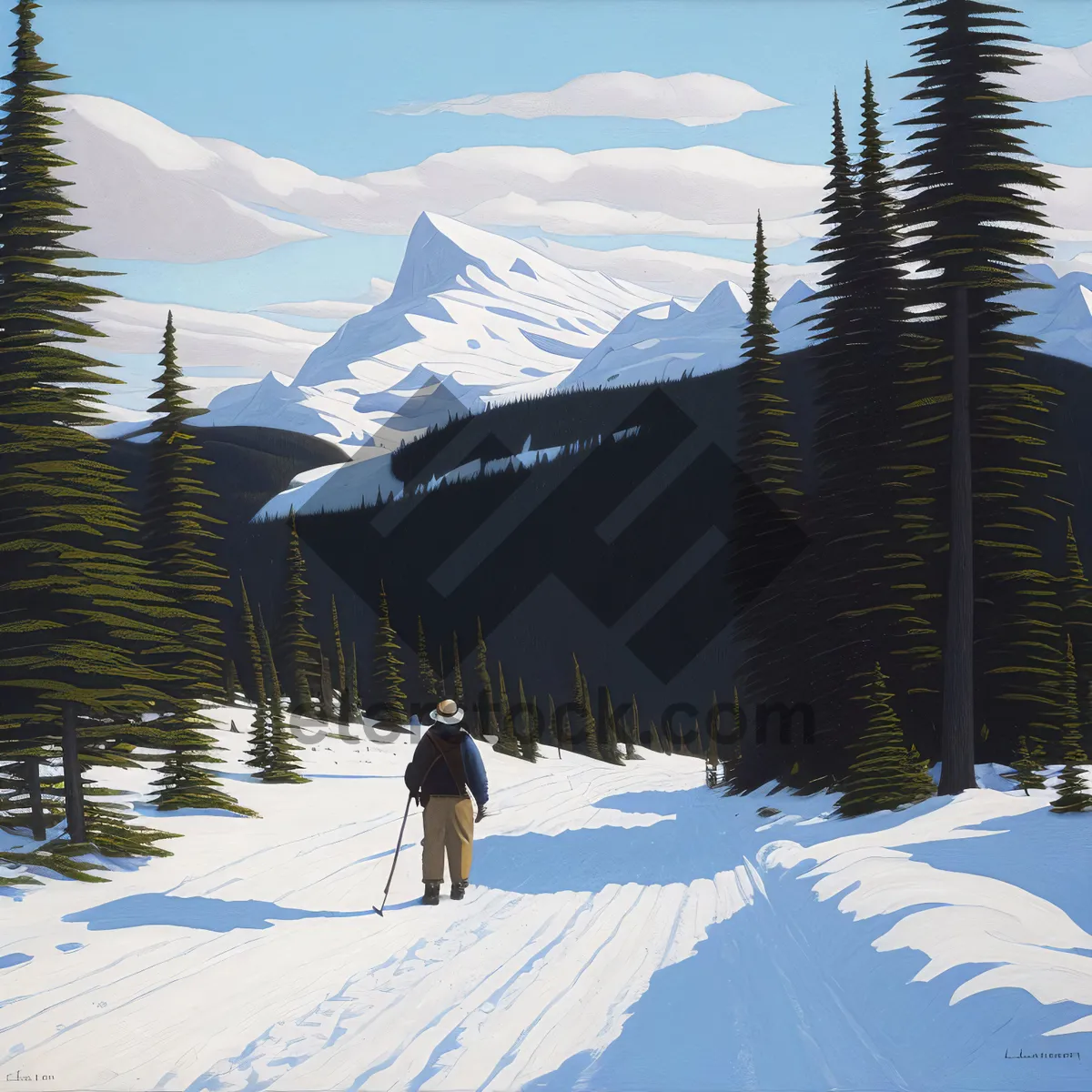 Picture of Winter Wonderland: Majestic Alpine Ski Slope
