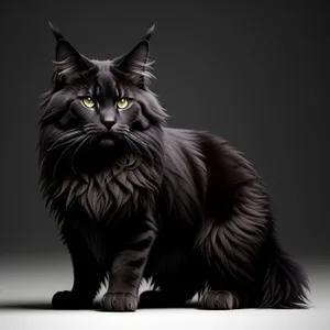 Fluffy Tabby Kitty with Whiskers and Adorable Eyes