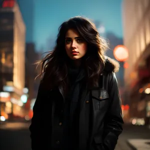 Smiling businesswoman in attractive trench coat