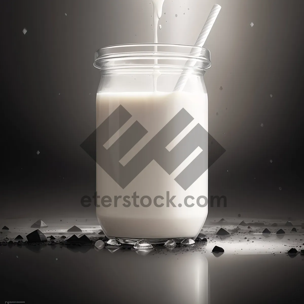 Picture of Creamy Delight: Fresh Milk in Glass