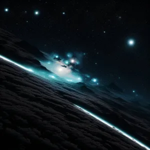 Celestial Glow: Dark Space Fantasy Wallpaper - Universe Galaxy