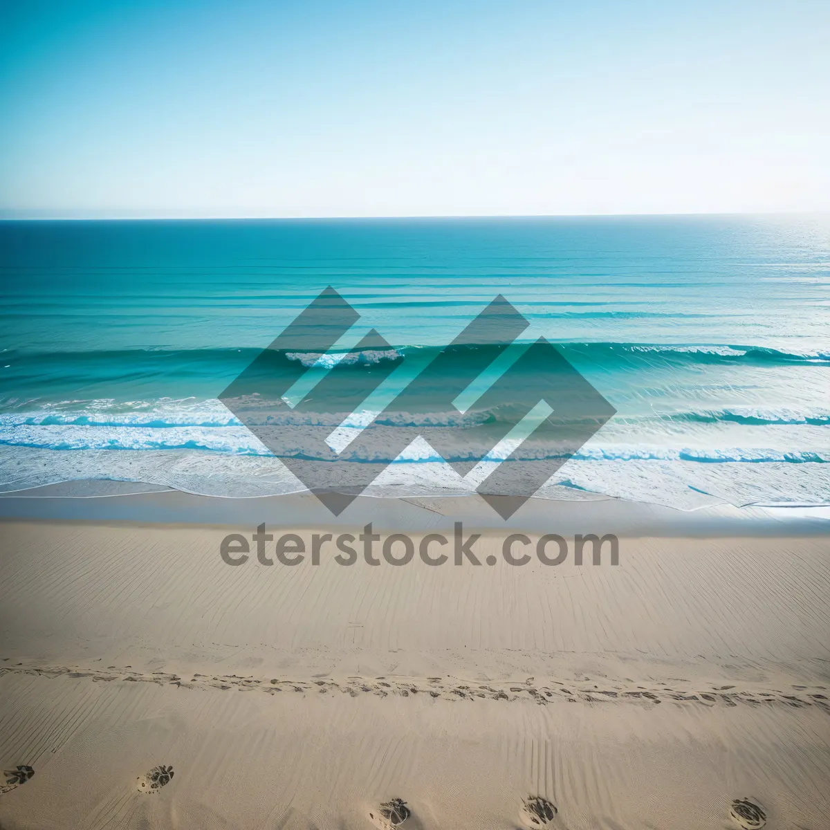 Picture of Tranquil Beachscape: Sunny Shore and Turquoise Waves
