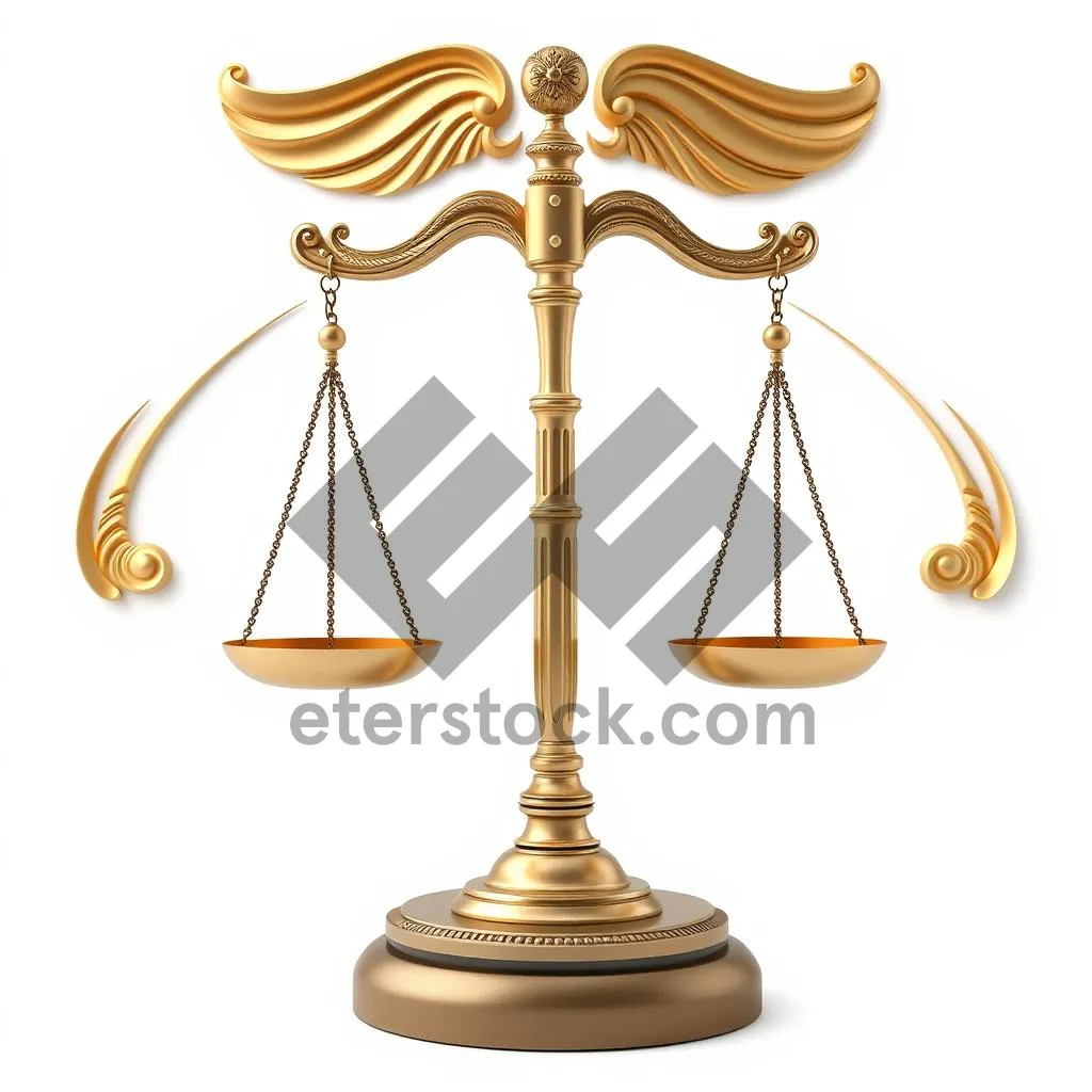 Picture of Gold scale symbol for justice and law