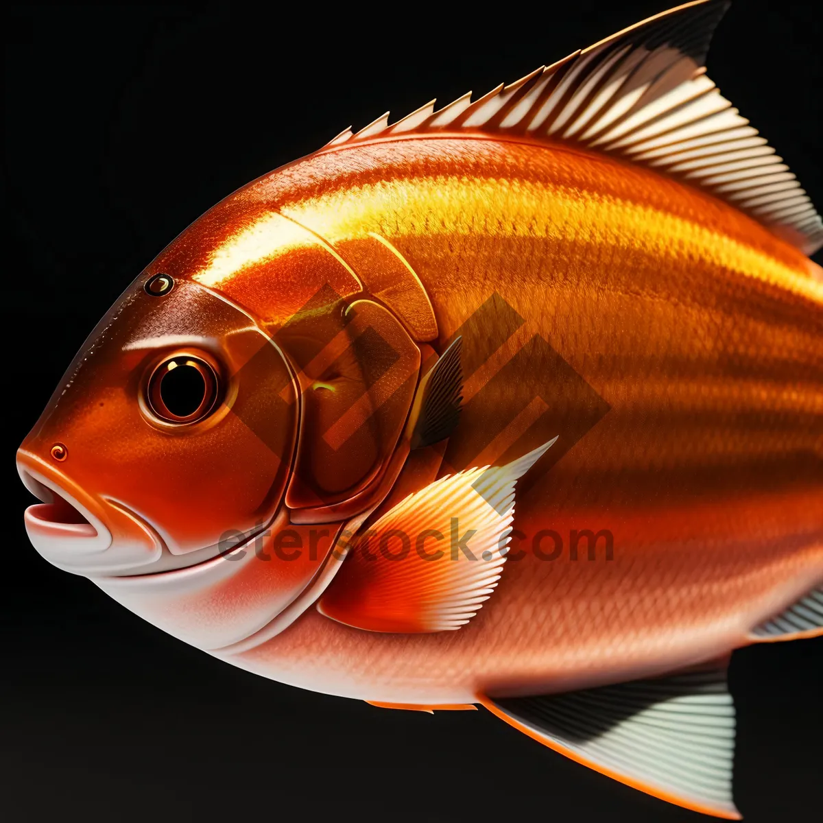 Picture of Colorful Tropical Fish Swimming in Aquarium