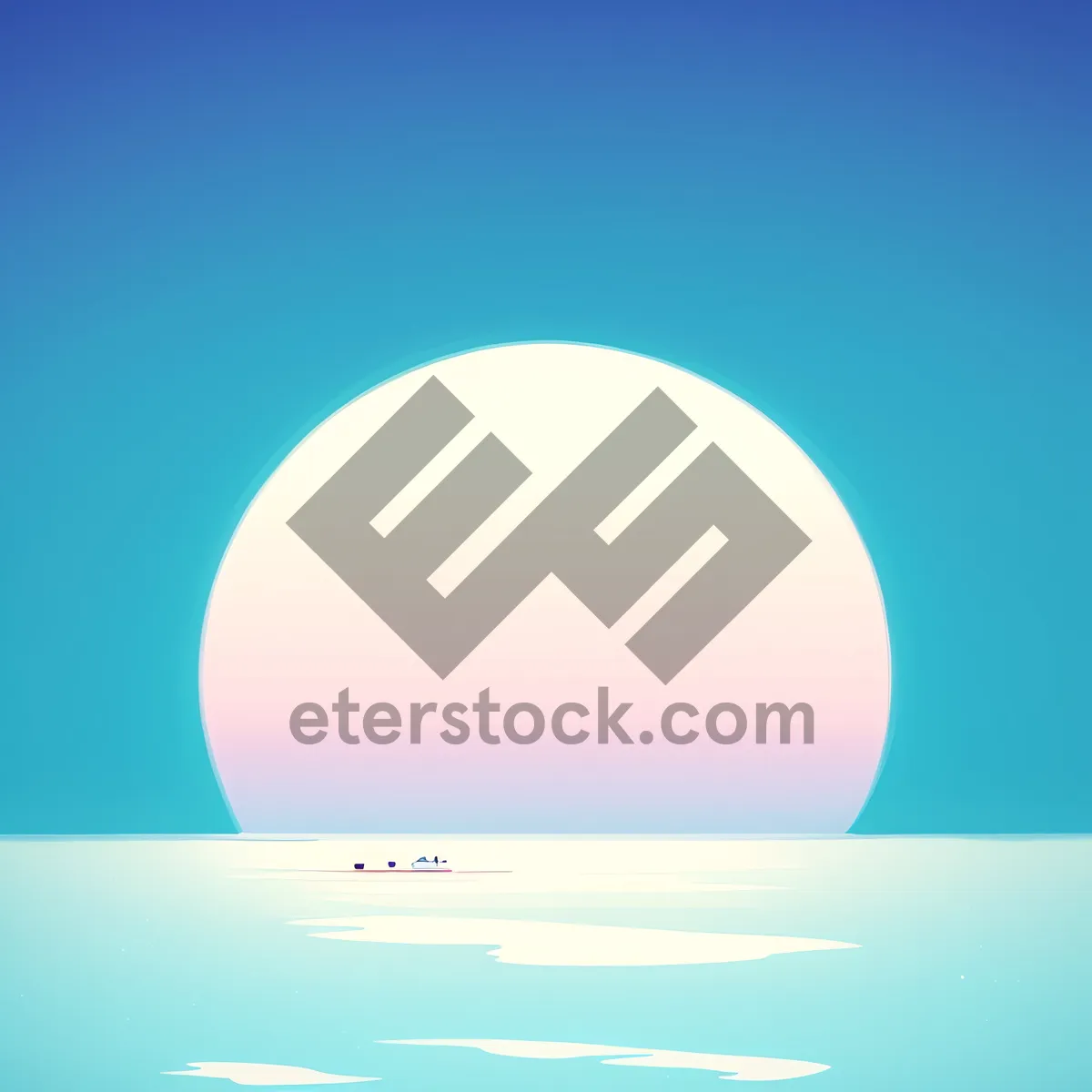 Picture of Round Graphic Design Button with Light Waves