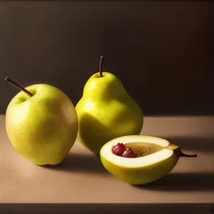 Nutritious Edible Citrus Lemon and Apple Pear