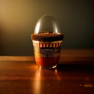 Refreshing Beverage in Glass Cup with Candle