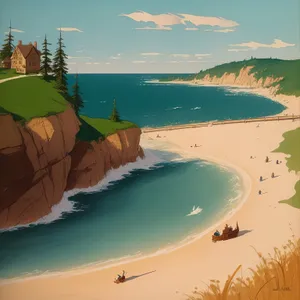 Turquoise Waves on a Tropical Beach