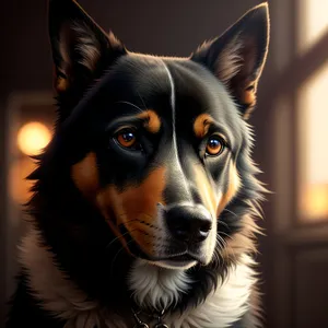 Adorable Border Collie Shepherd Dog Portrait