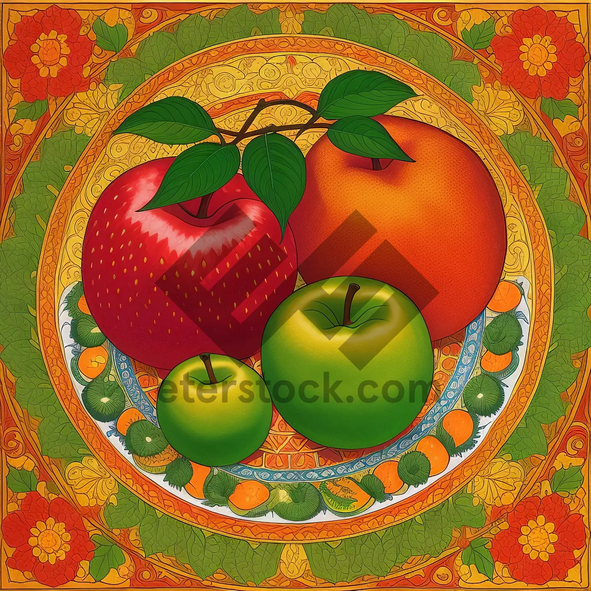 Picture of Fresh and Juicy Apple - Healthy Diet, Nutrition, and Vitamin-Rich Fruit