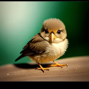 Beautiful Sparrow Nestling Perched on Tree