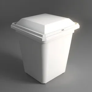 Container Box with Garbage Objects Inside