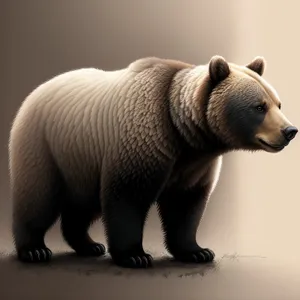 Cuddly Brown Bear Cub in Wild Habitat.