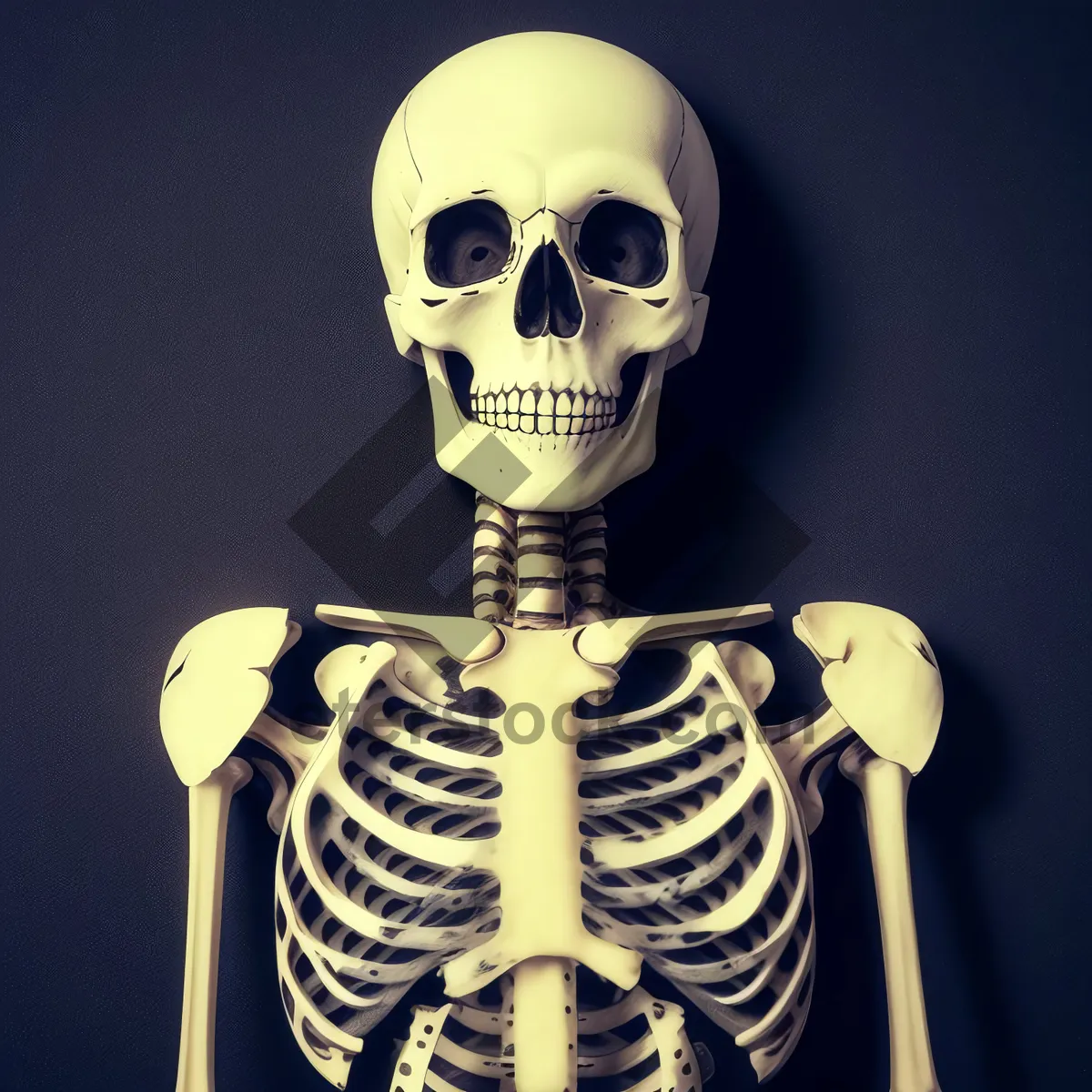 Picture of Spooky Skeleton Sculpture: Anatomical Fright in 3D