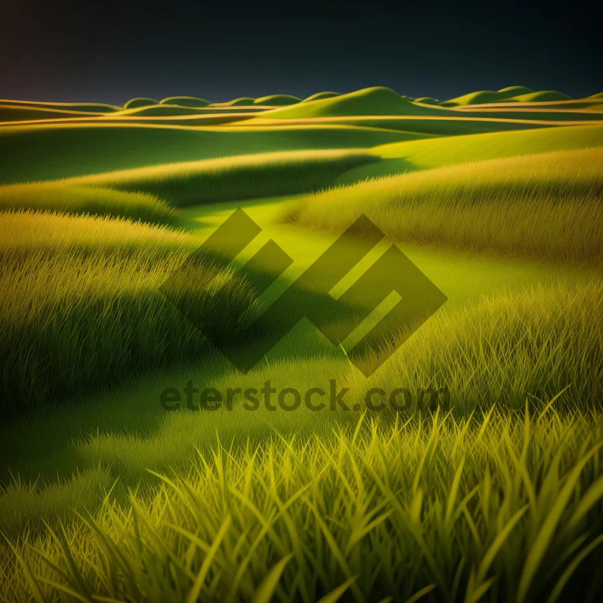 Picture of Golden Horizon: Sunlit Wheat Field with Scenic Cloudscape