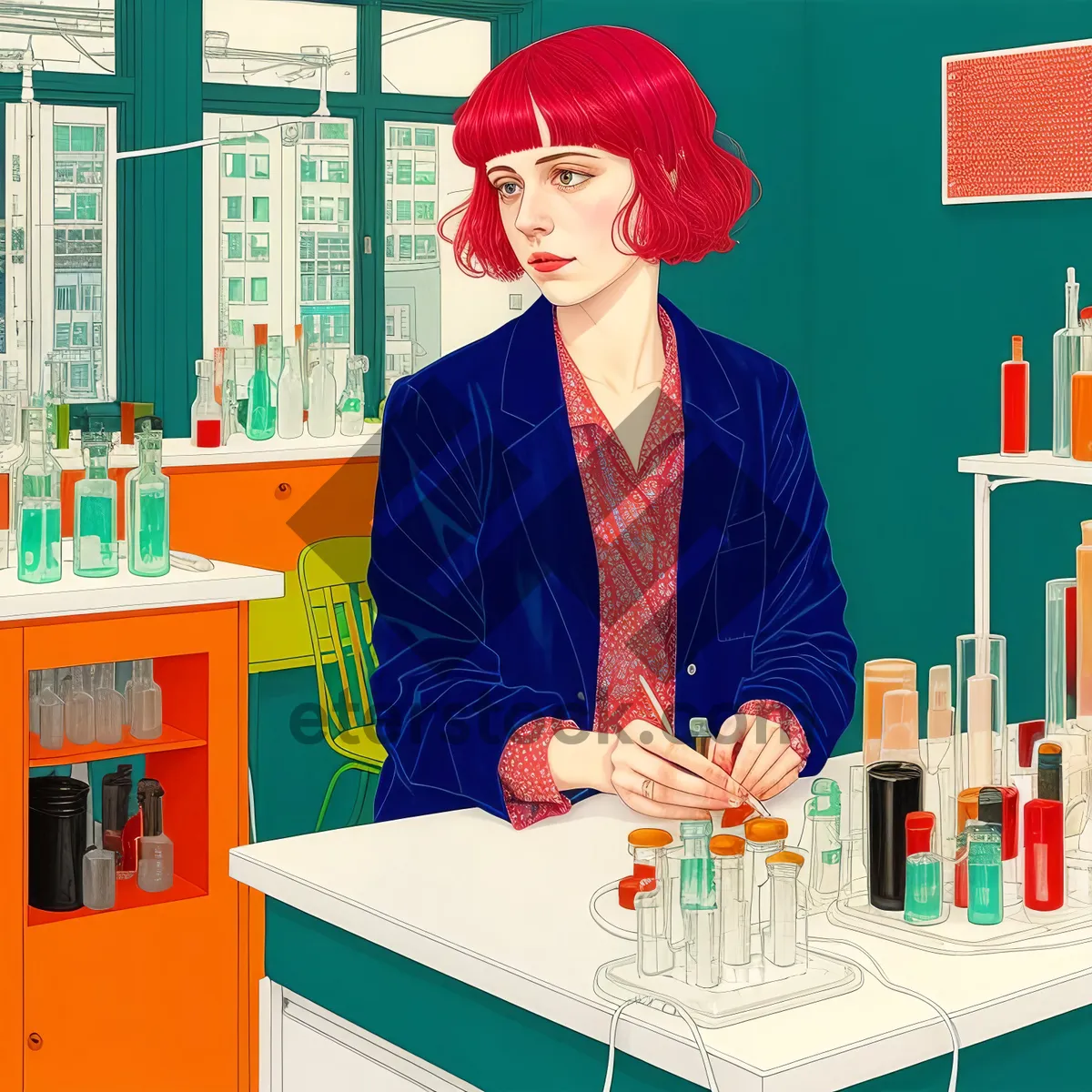 Picture of Happy Doctor at Work in Medical Office