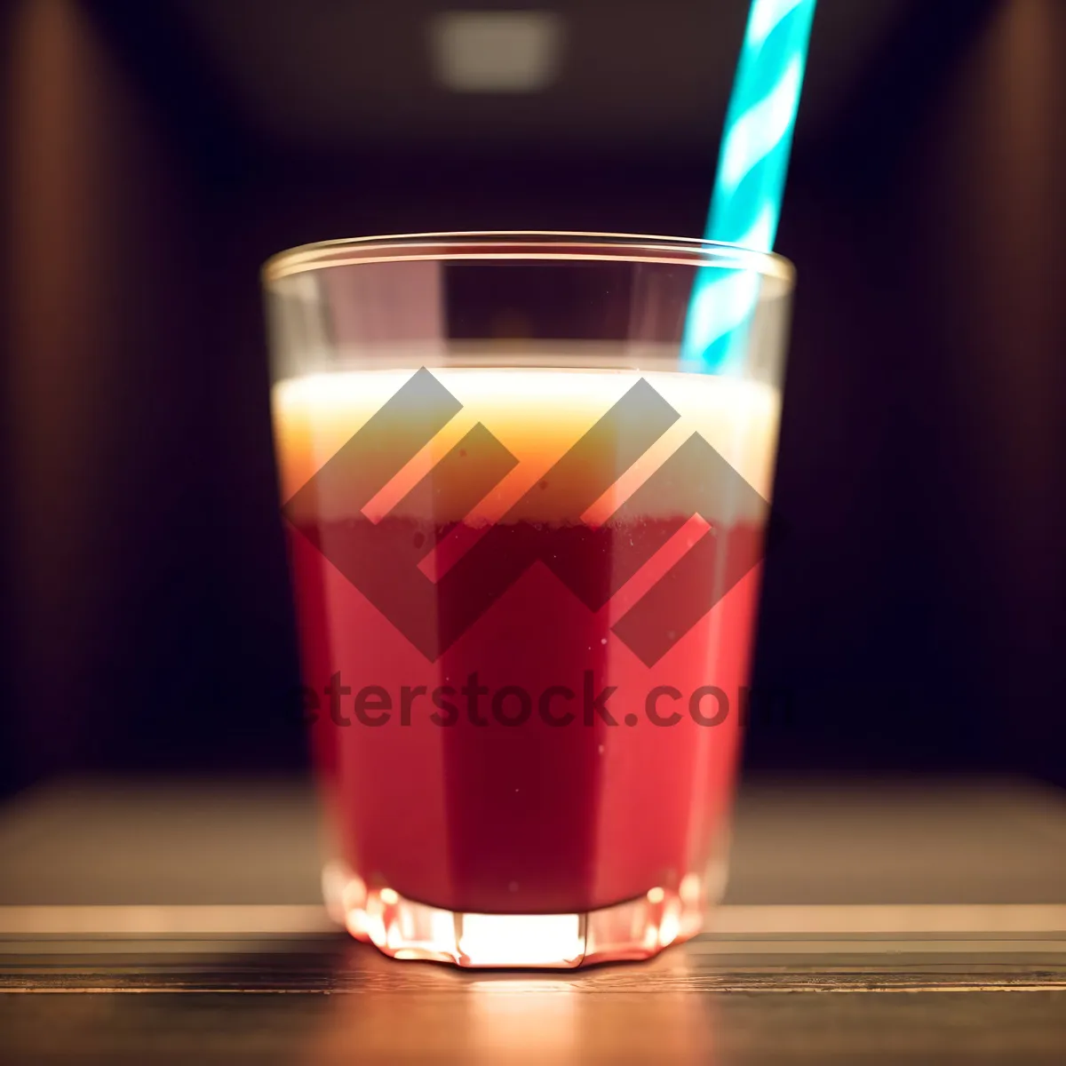 Picture of Refreshing Citrus Cocktail in Glass with Ice and Lemon