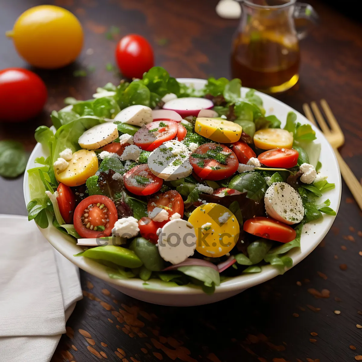 Picture of Delicious Gourmet Salad with Fresh Vegetables