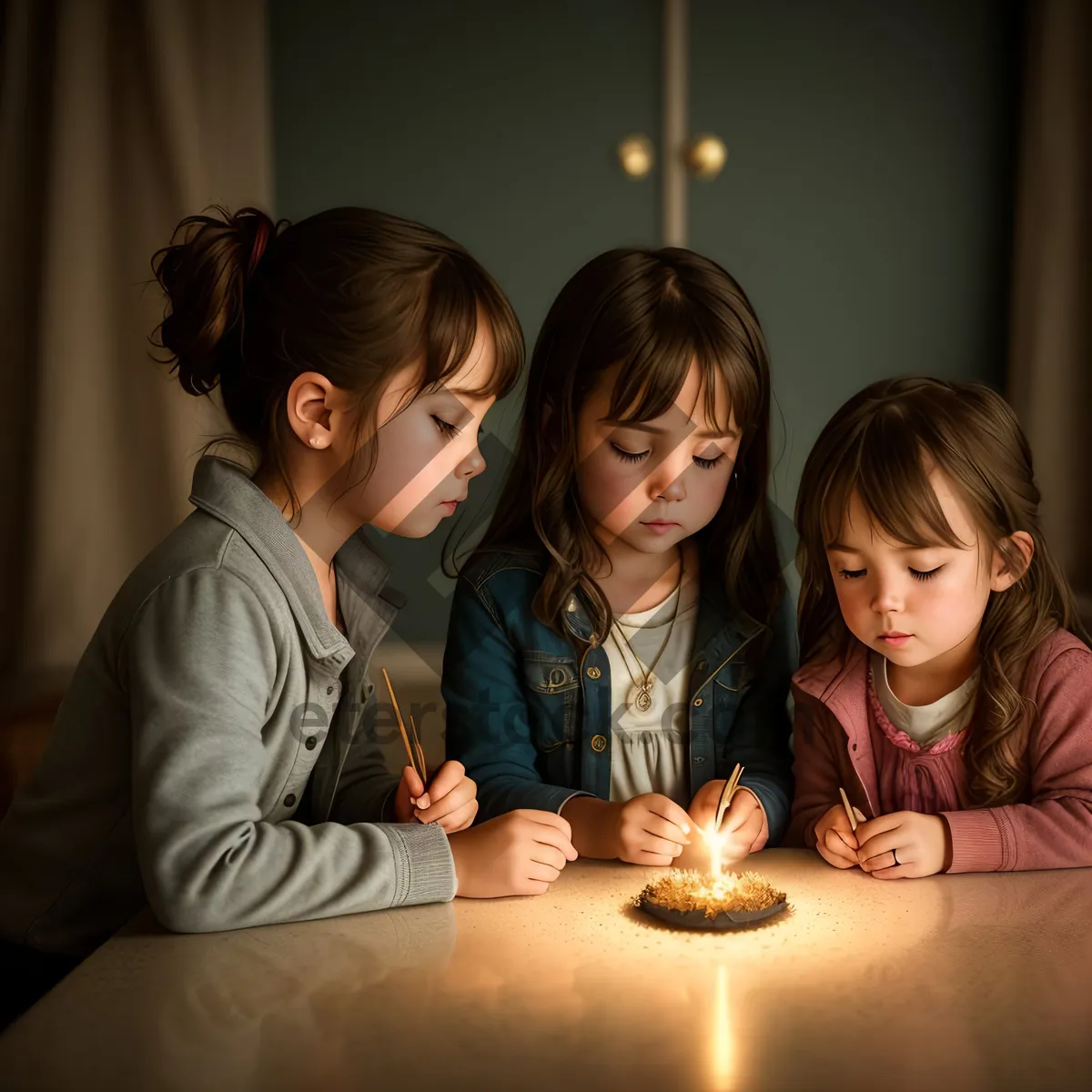 Picture of Joyful Family Gathering at Home