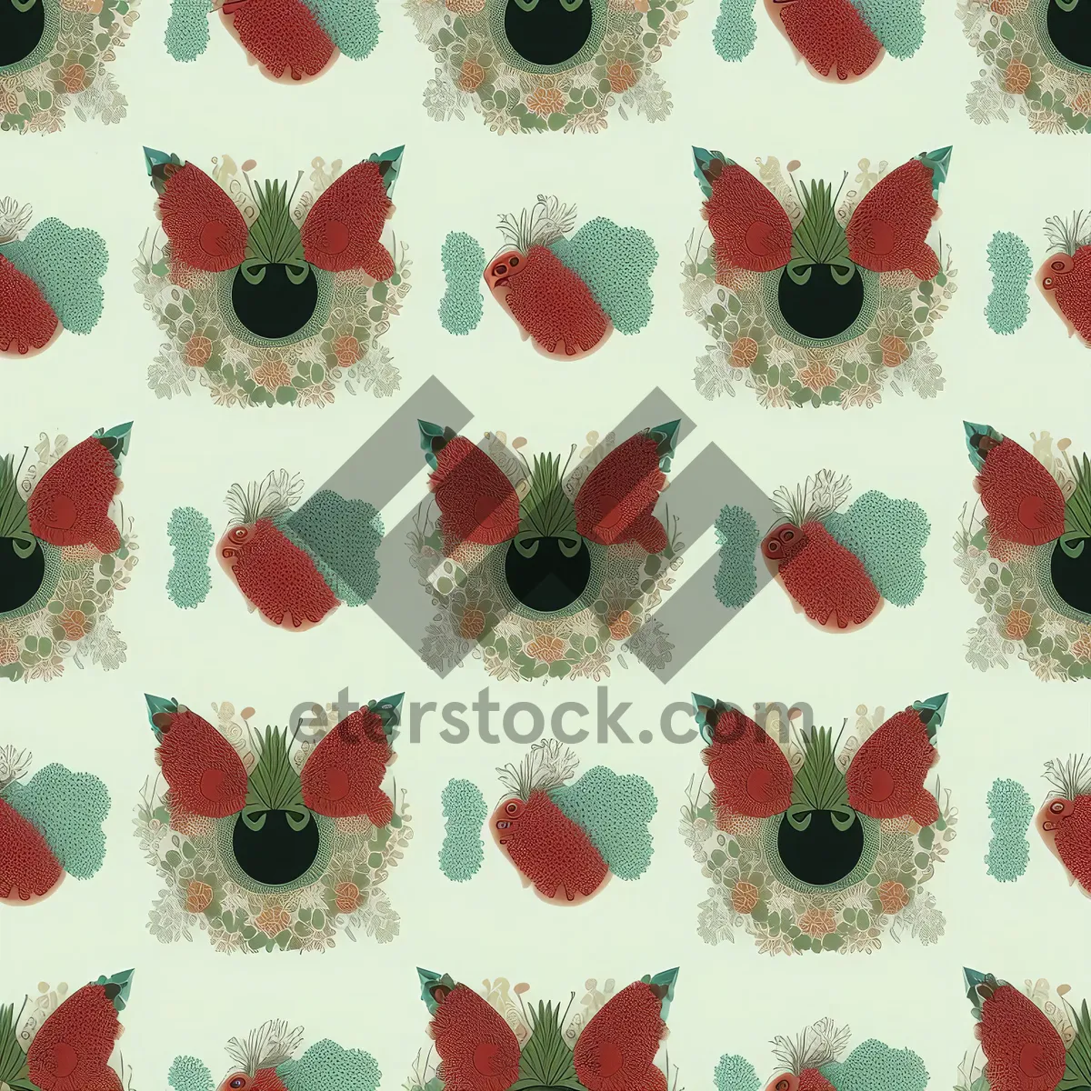 Picture of Colorful floral pattern design for wallpaper