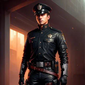 Stylish Black Military Jacket for Handsome Male Model