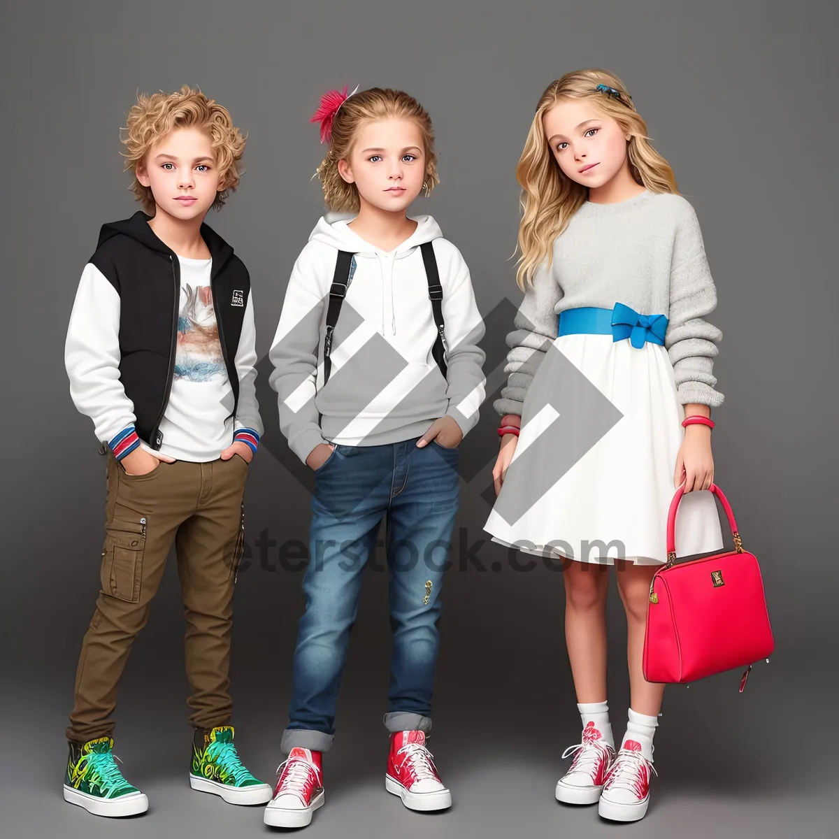 Picture of Joyful Group of Skateboarding Friends