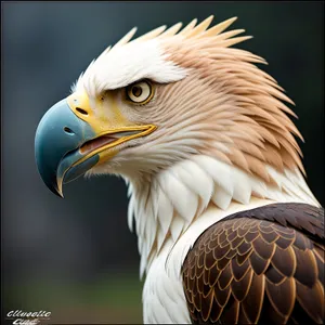 Wild Eagle - Majestic Predator with Bald Head