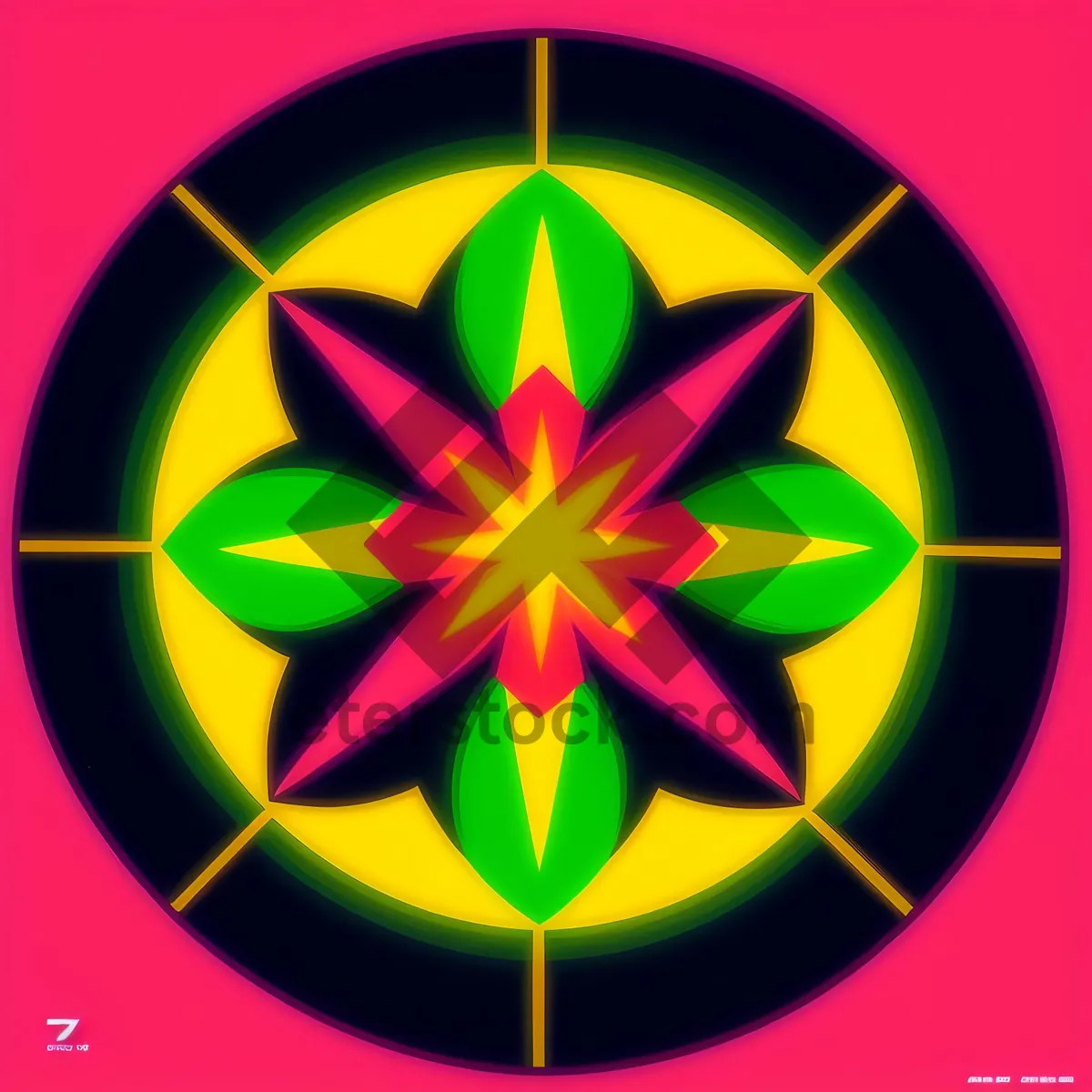 Picture of Healing Art: Graphic Symbol of Star Shape in Radiant Light