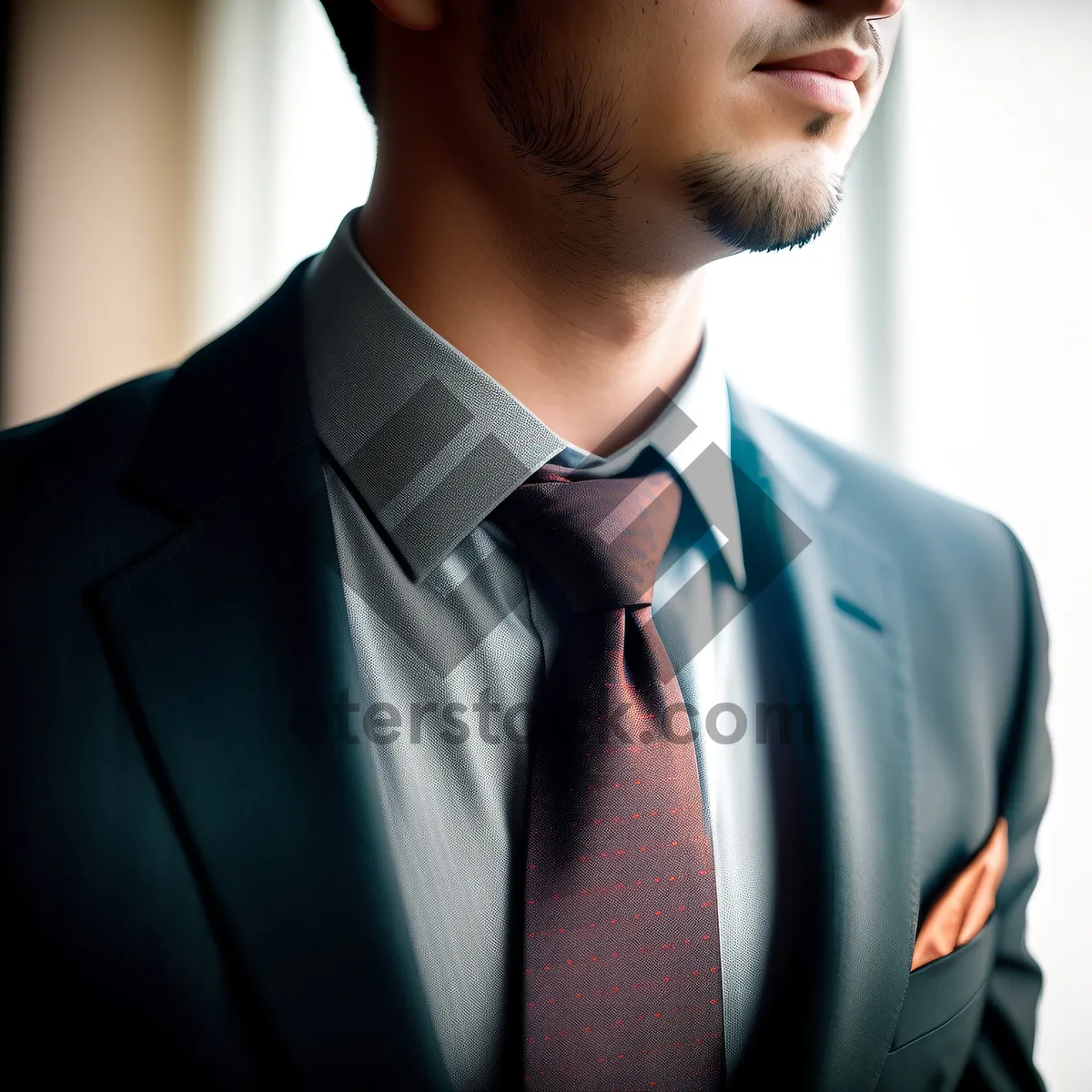 Picture of Professional businessman in suit, exuding confidence and success.