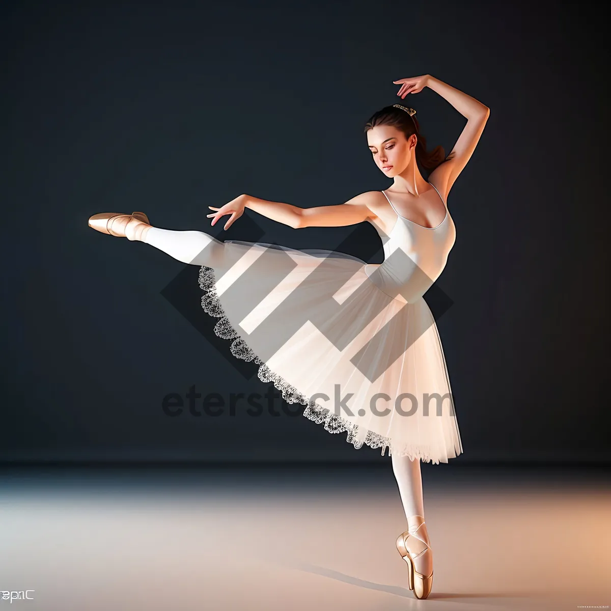 Picture of Elegant ballet dancer showcasing graceful moves.