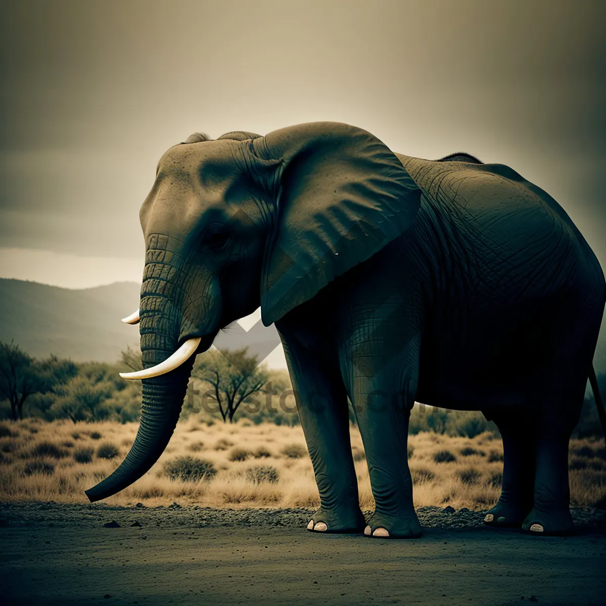 Picture of Majestic Pachyderm in South African Safari