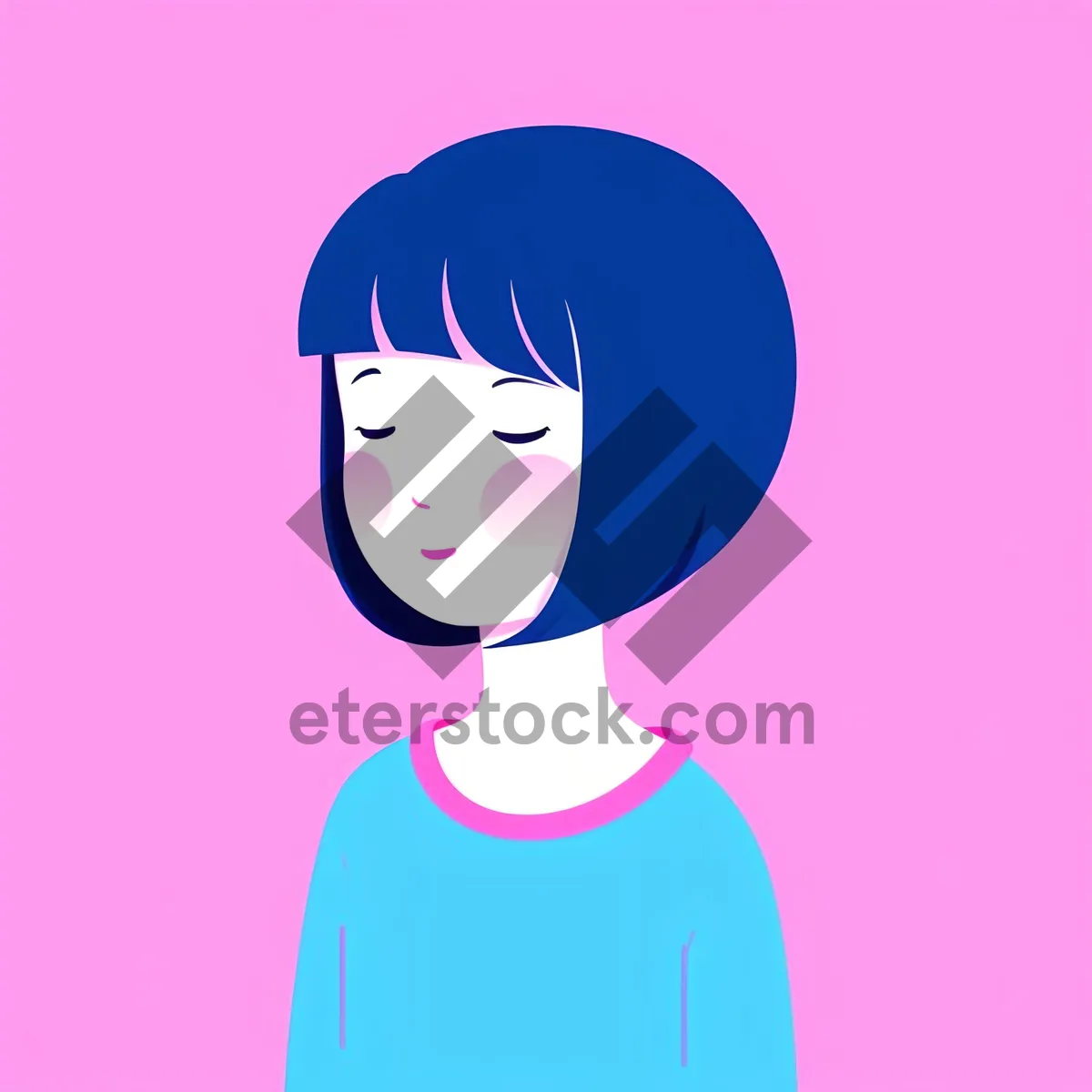 Picture of Cheerful Cartoon Boy with Cutout Clip Art