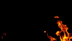 Dark Flame Art Frame - Burning Light Glow