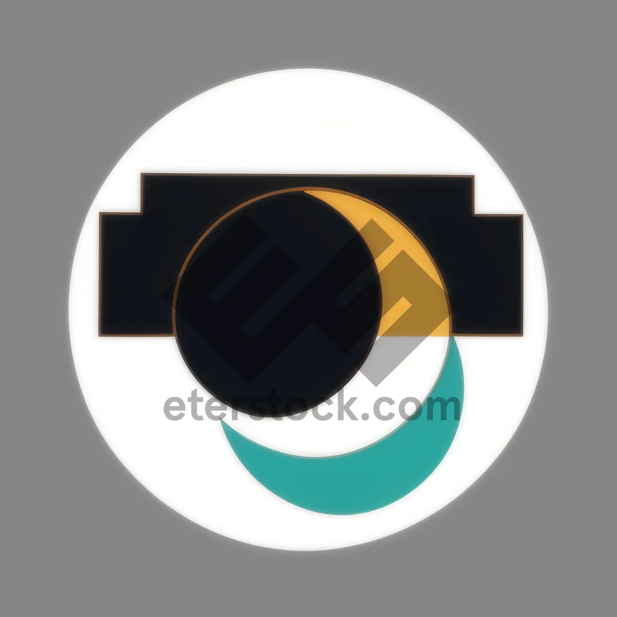 Picture of Round Web Button - Shiny Black Circle Icon