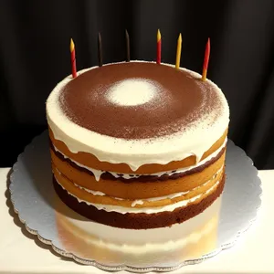 Delicious Sweet Fruit Cream Cake with Chocolate Icing